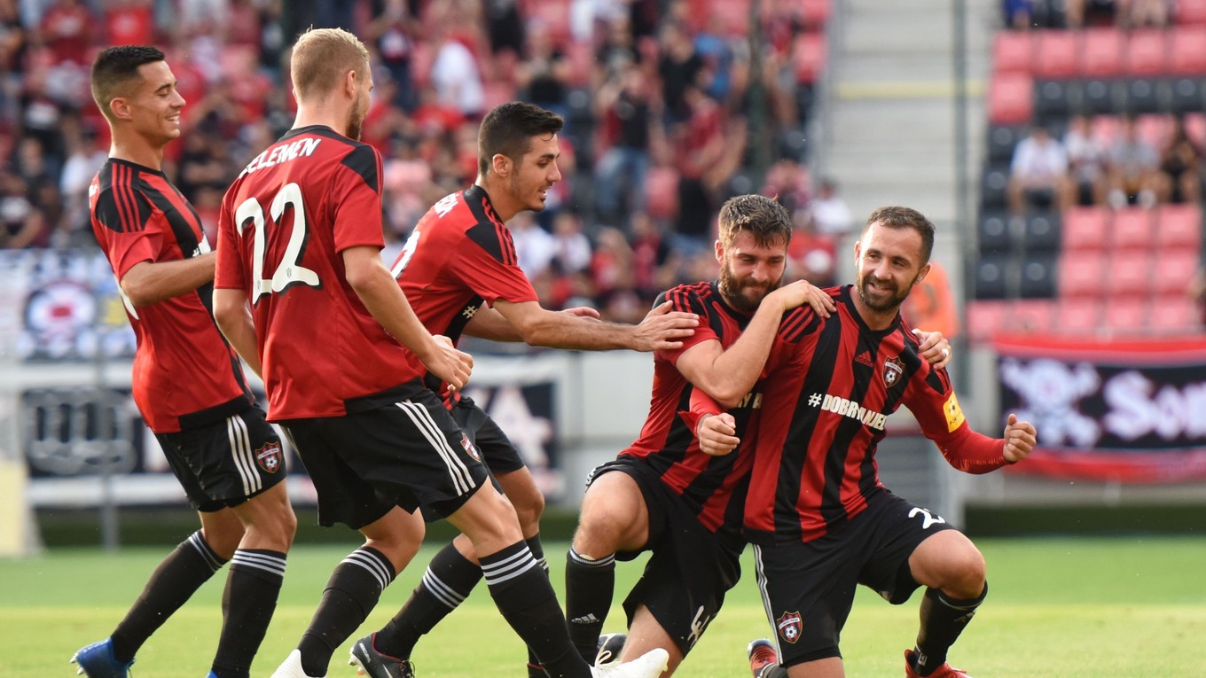 Futbalisti Spartaku Trnava.