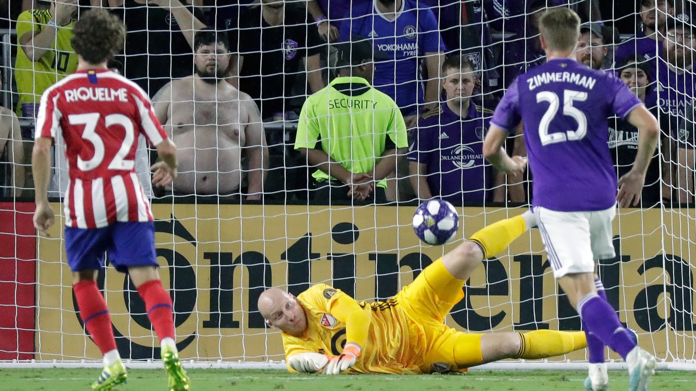 Momentka zo zápasu Atlético Madrid - Výber hviezd MLS.