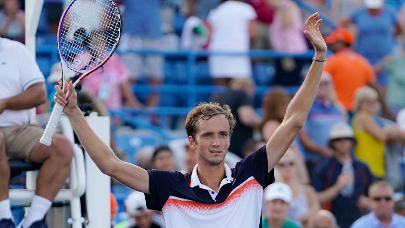 Daniil Medvedev po triumfe na turnaji ATP v Cincinnati.