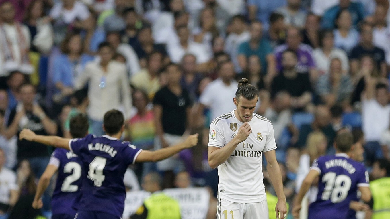 Gareth Bale v zápase medzi Realom Madrid a Realom Valladolid.