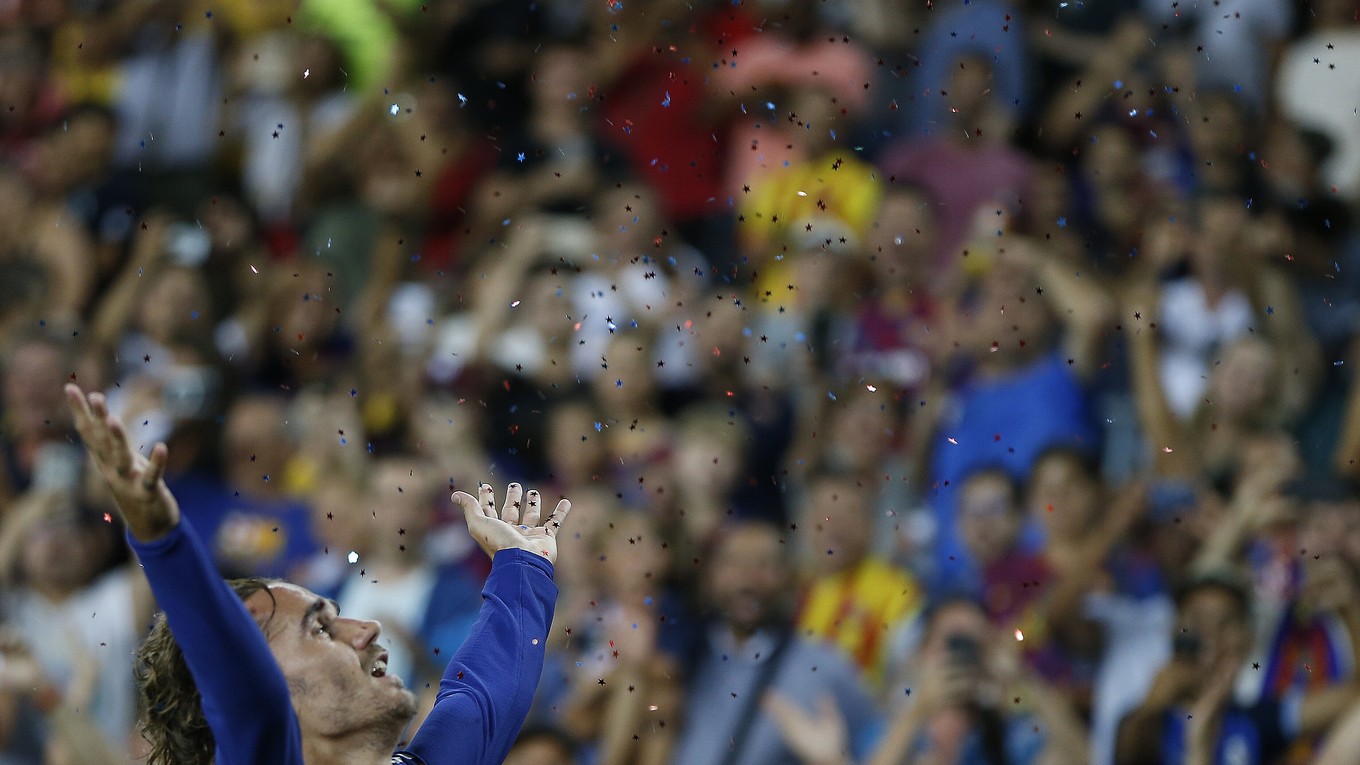 Antoine Griezmann v drese FC Barcelona.