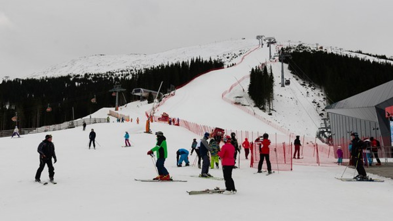 Svah pod Chopkom, kde sa odohrajú preteky v zjazdovom lyžovaní Audi FIS Ski World Cup Jasná 2016.