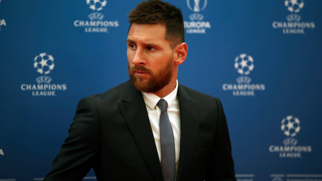 Lionel Messi prišiel na žrebovanie skupín Ligy majstrov.