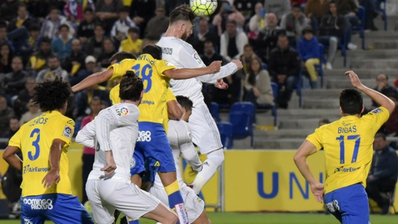 Prvý gól Madridčanov strelil v Las Palmas stopér Sergio Ramos.