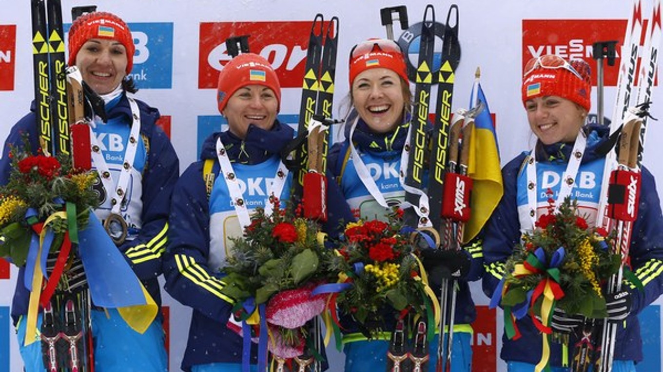 Ukrajinky zvládli najlepšie finiš pretekov štafiet na 4x6 km.