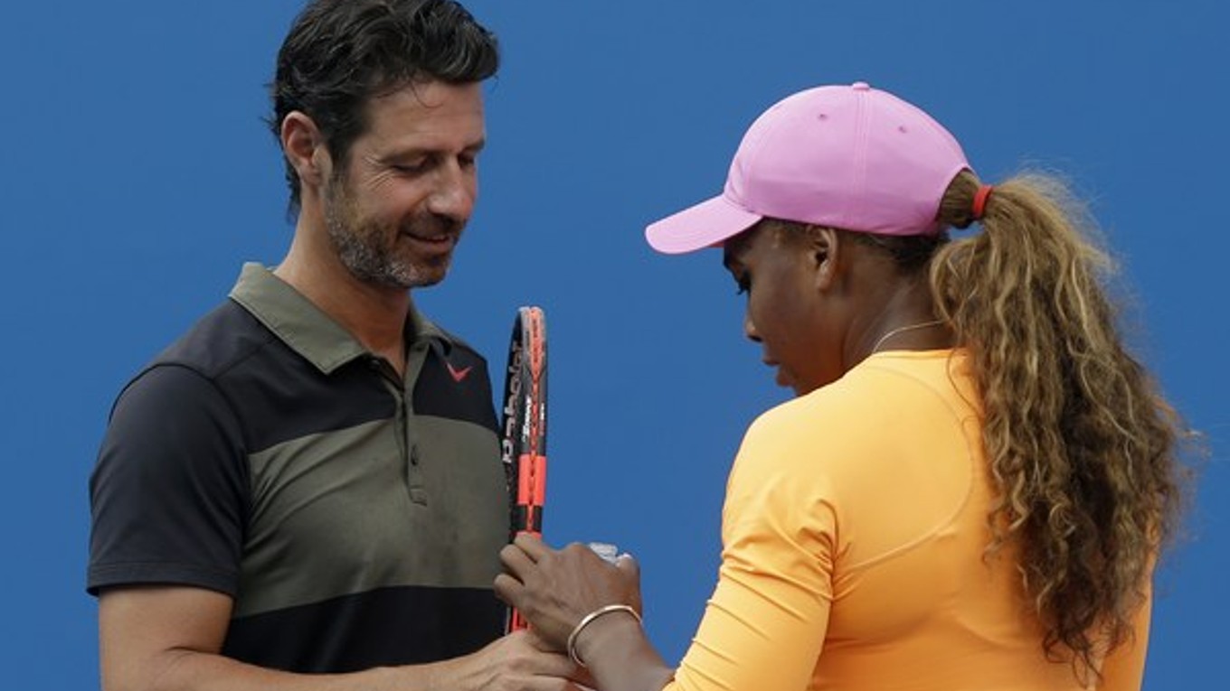 Francúzsky tréner Patrick Mouratoglou so Serenou Williamsovou.