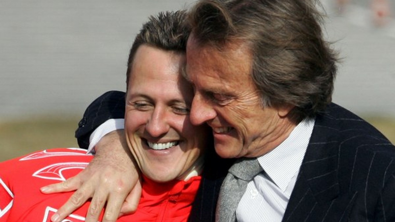 Luca di Montezemolo (vpravo) s Michaelom Schumacherom.