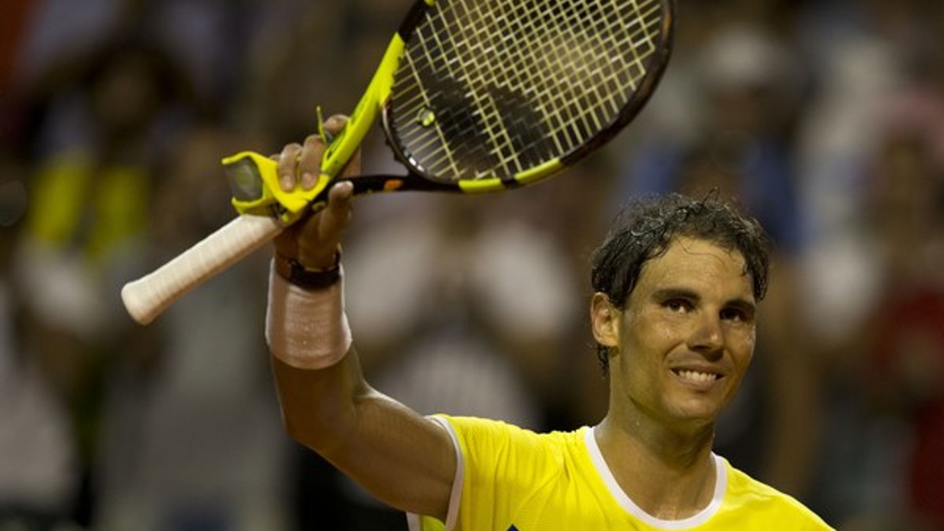 Rafa Nadal po víťaznom zápase proti domácemu Monacovi.