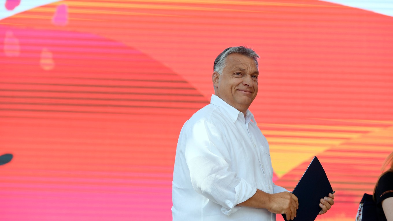 Na snímke maďarský premiér Viktor Orbán.