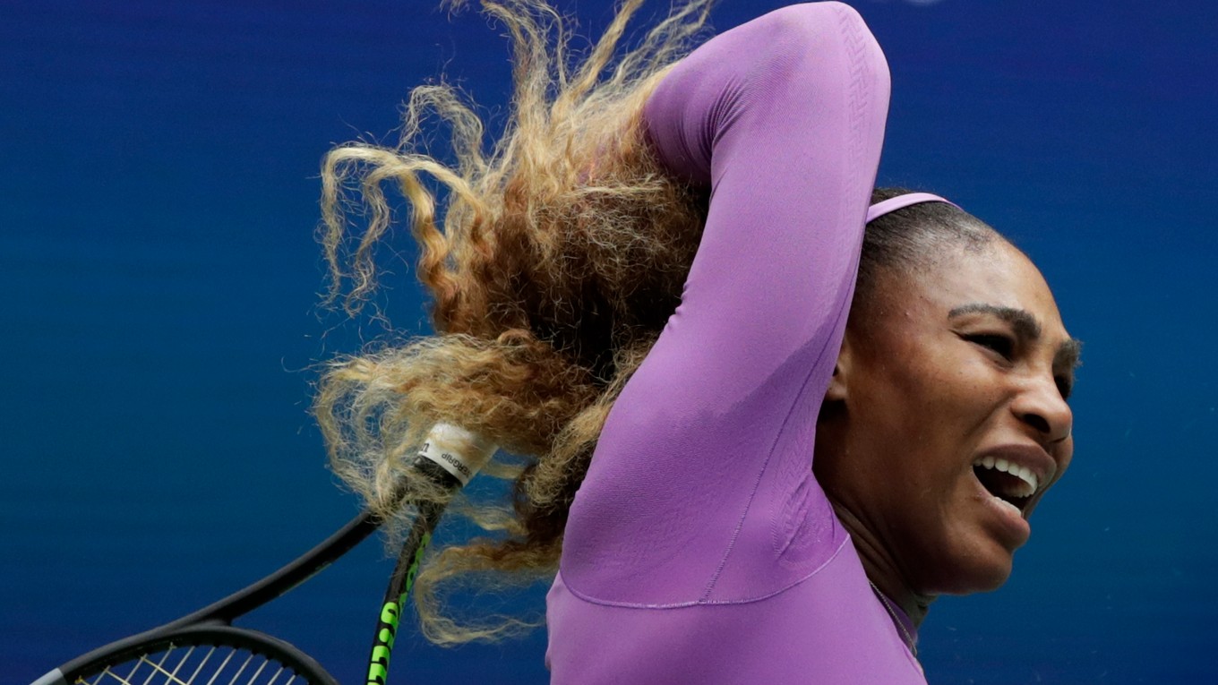 Serena Williamsová počas finále US Open 2019.