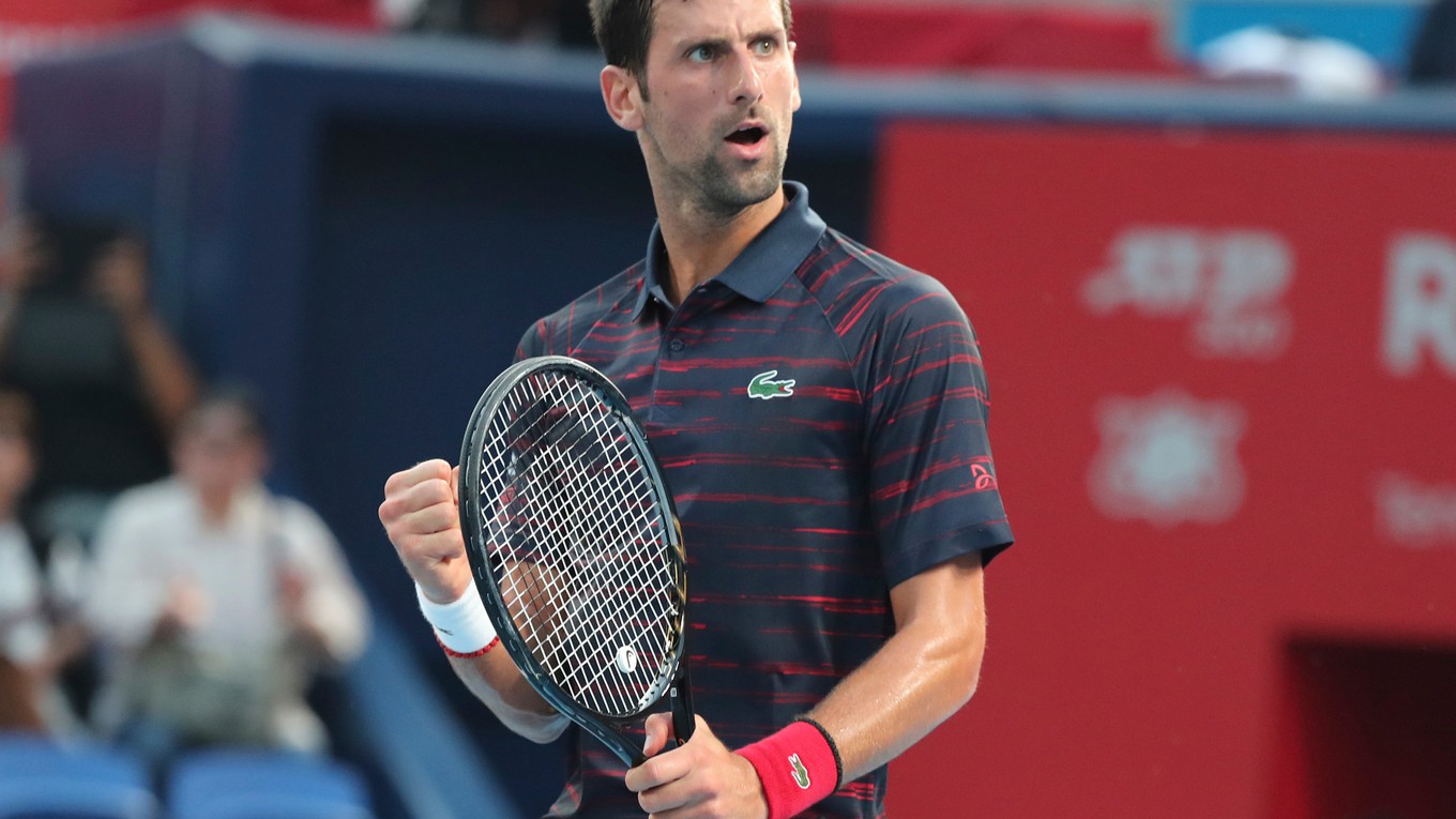 Novak Djokovič na turnaji ATP v Tokiu.