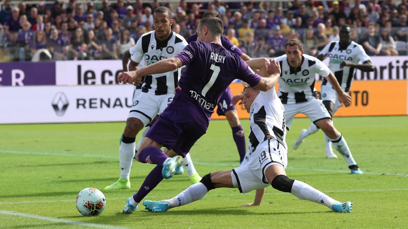 Franck Ribéry (7) v zápase 7. kola Serie A 2019/2020 ACF Fiorentina - Udinese Calcio.