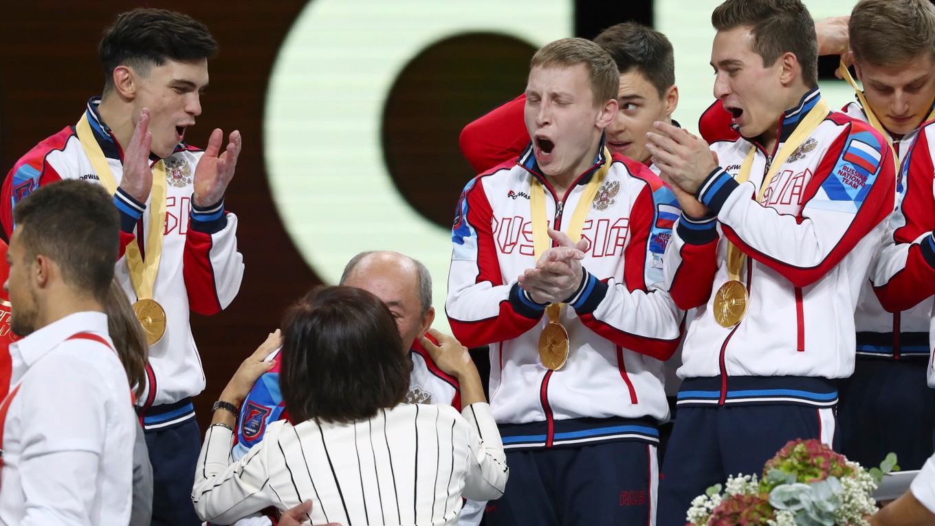 Radosť ruských gymnastov.