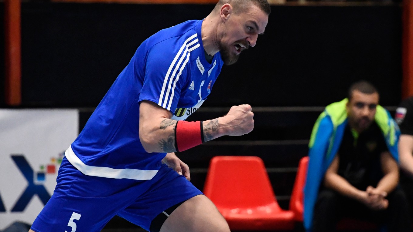 Michal Kopča reaguje v zápase kvalifikácie MS 2019 mužov 1. skupina Slovensko - Rusko, 11. januára 2018 v Považskej Bystrici.