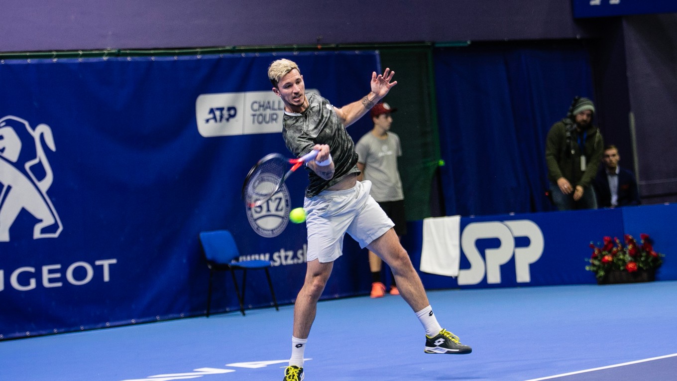 Dennis Novak počas finále Slovak Open 2019.
