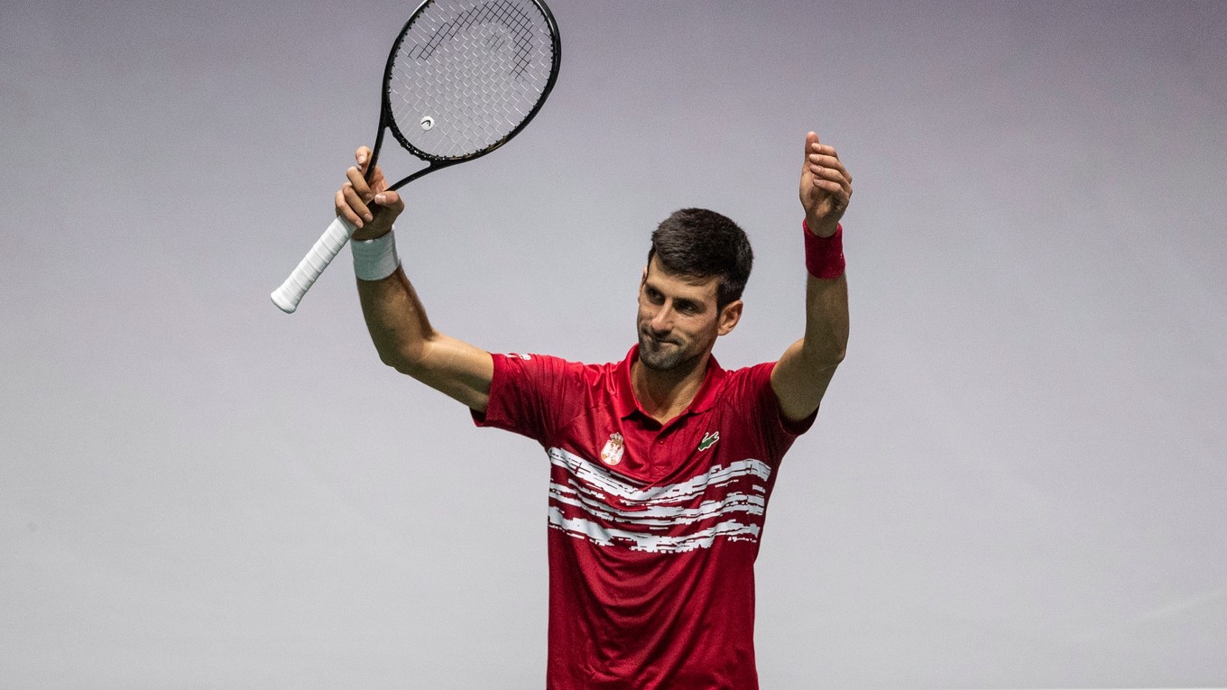 Novak Djokovič na finálovom turnaji Davisovho pohára 2019 v Madride.