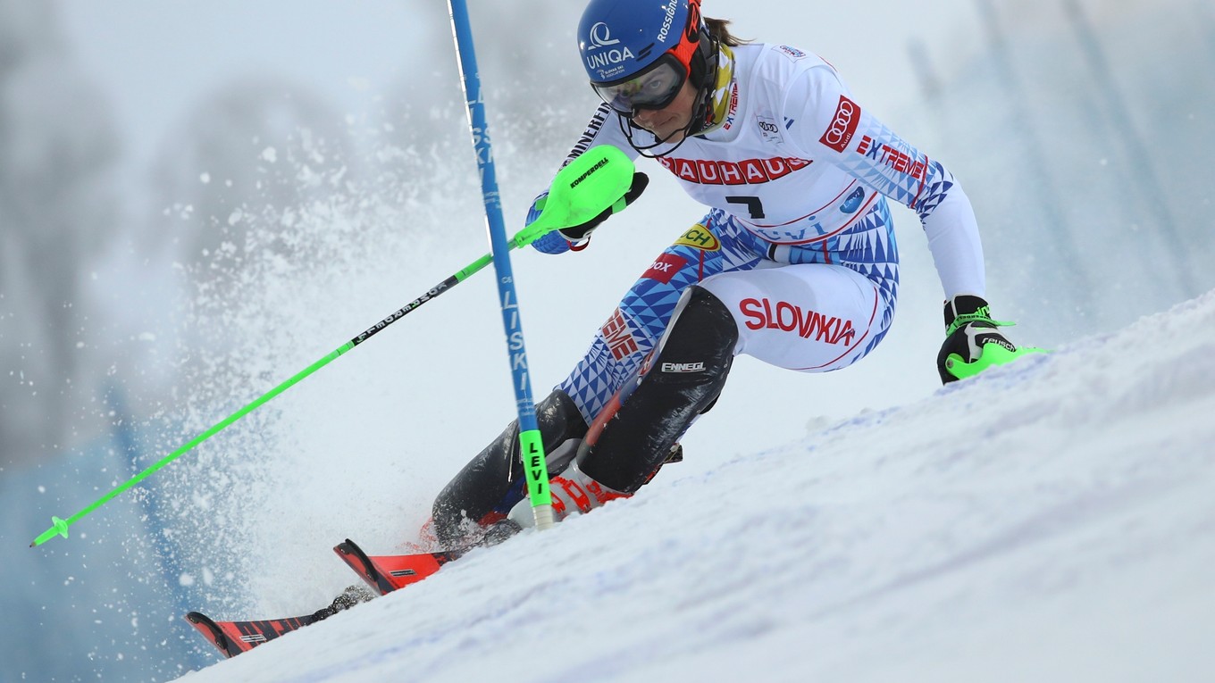 Petra Vlhová počas 1. kola slalomu vo Svetom pohári 2019/2020 vo fínskom Levi.