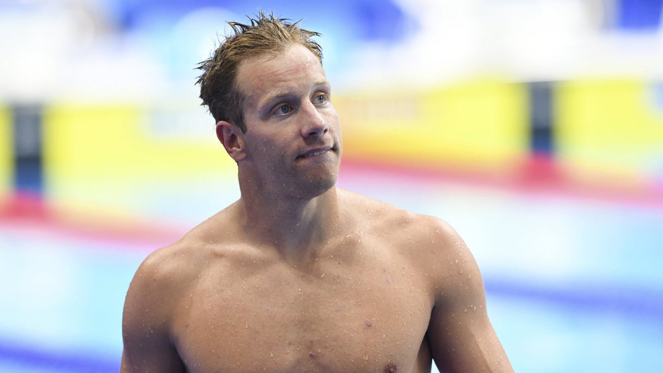 Český plavec Jan Šefl.