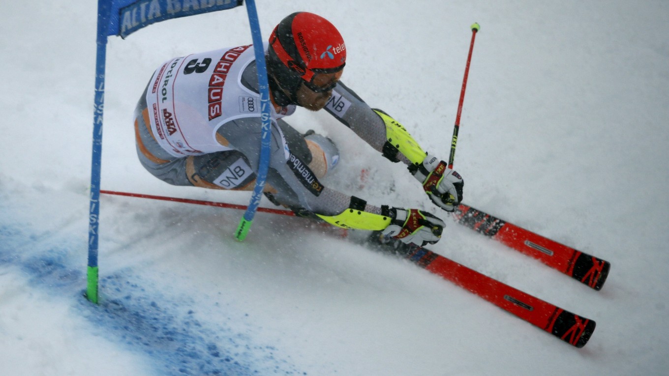 Leif Kristian Nestvold Haugen v 1. kole obrovského slalomu v Alta Badii 2019.