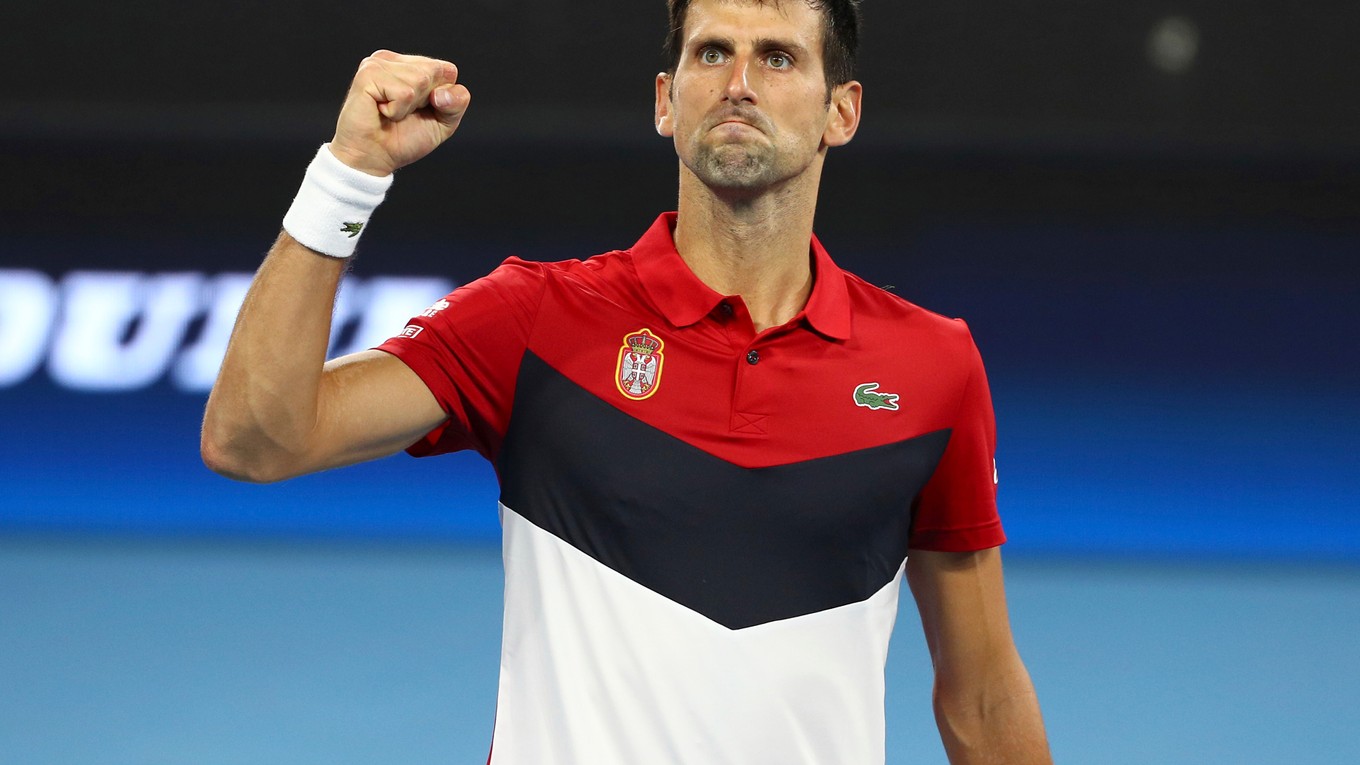 Novak Djokovič na ATP Cupe 2020.