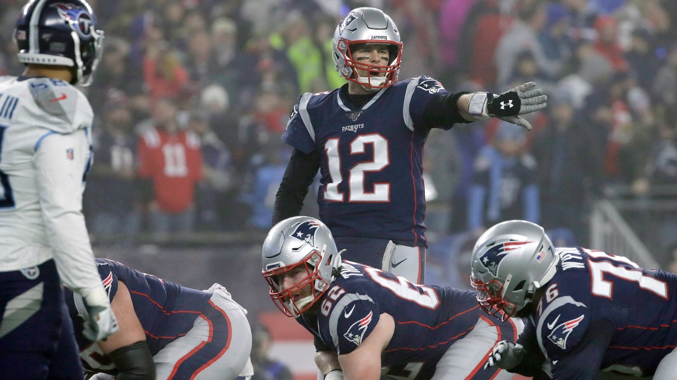 Tom Brady v drese New England Patriots.