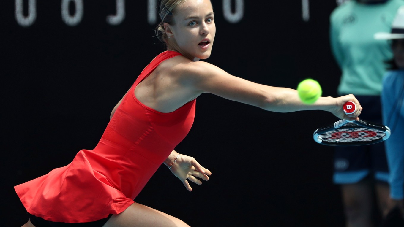 Anna Karolína Schmiedlová v 1. kole Australian Open 2020.