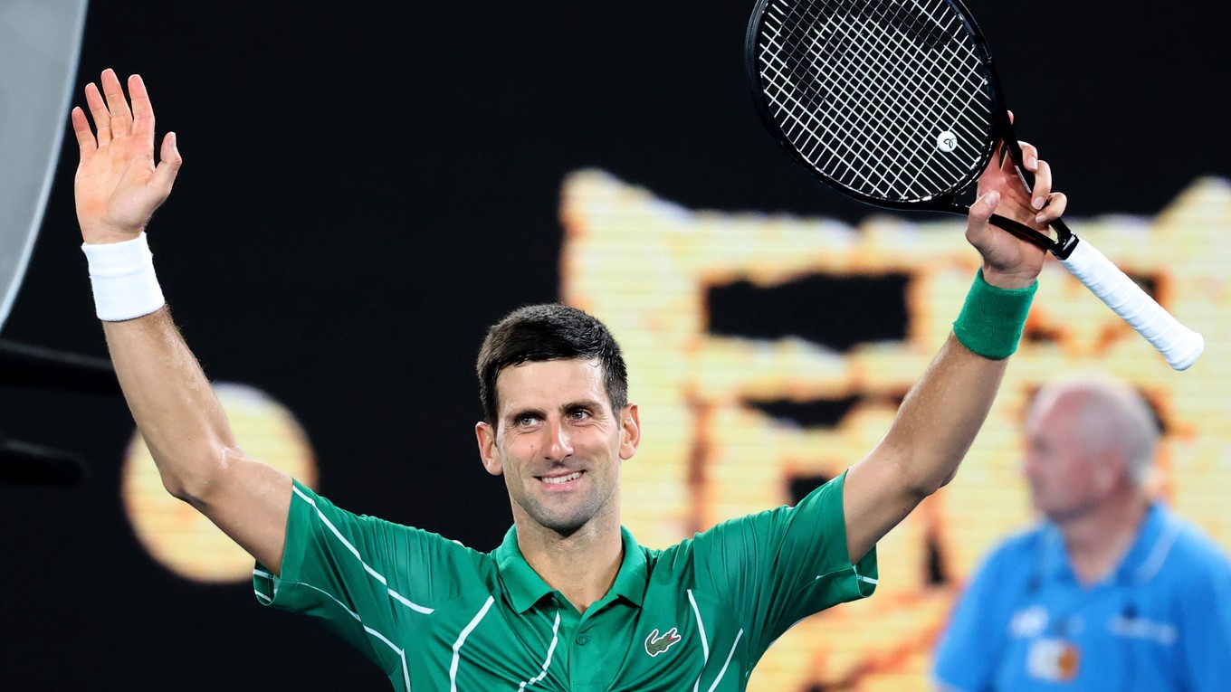 Novak Djokovič v 1. kole Australian Open 2020.
