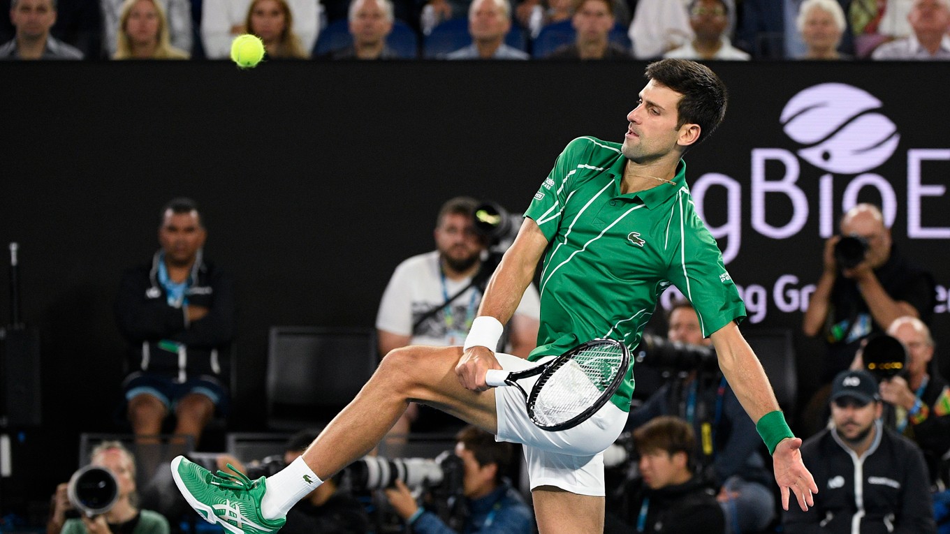 Novak Djokovič vo finále Australian Open 2020.
