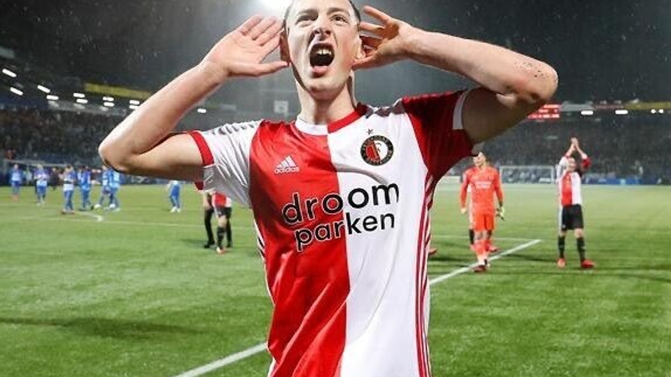 Róbert Boženík v drese Feyenoordu Rotterdam.