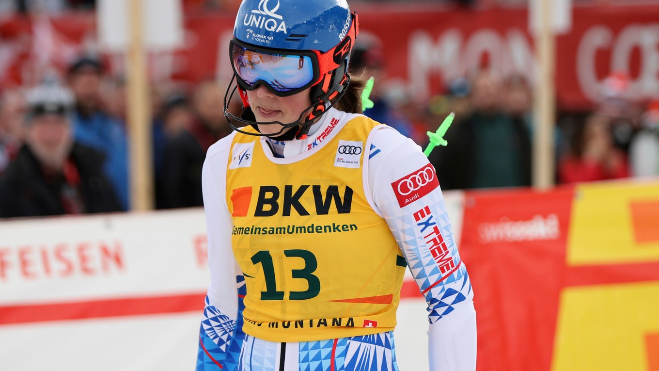 Petra Vlhová po druhom kole alpskej kombinácie v Crans Montane.