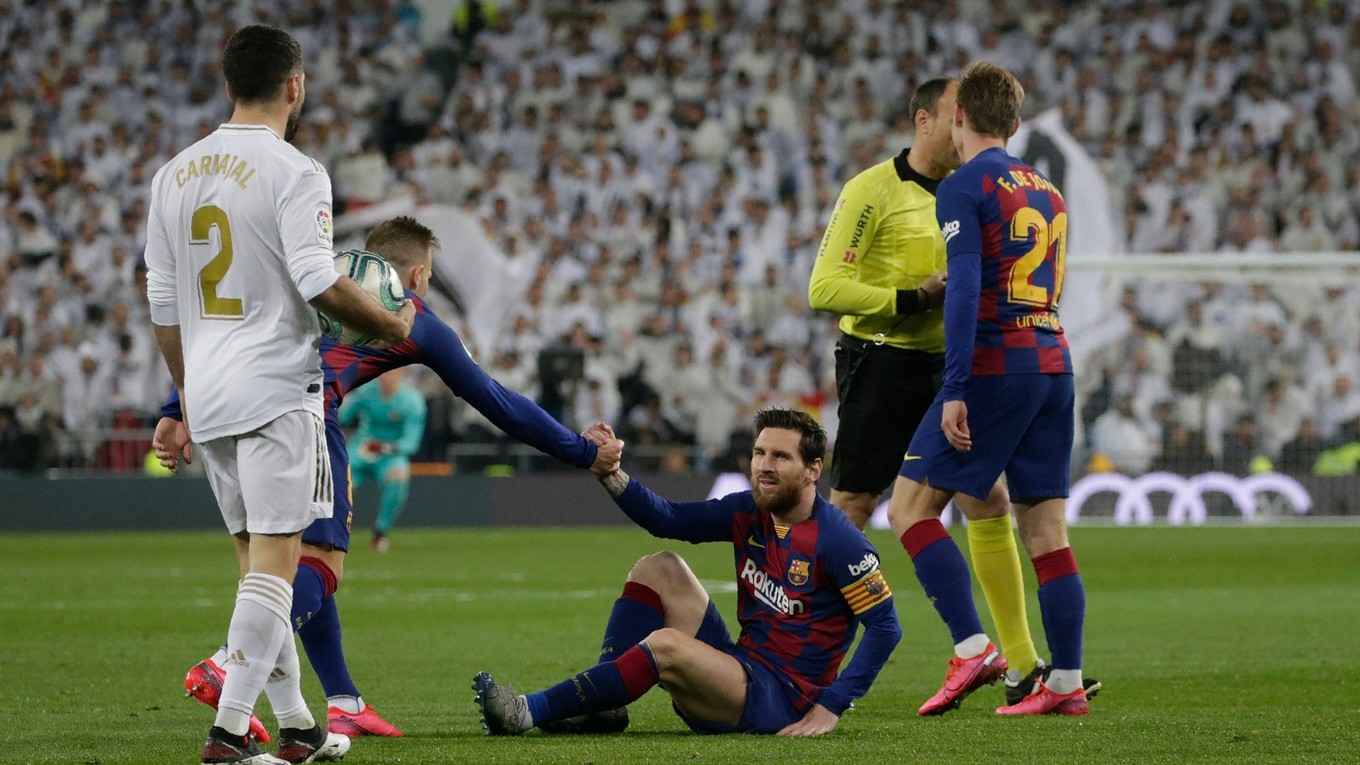 Momentka zo zápasu Real Madrid - FC Barcelona.