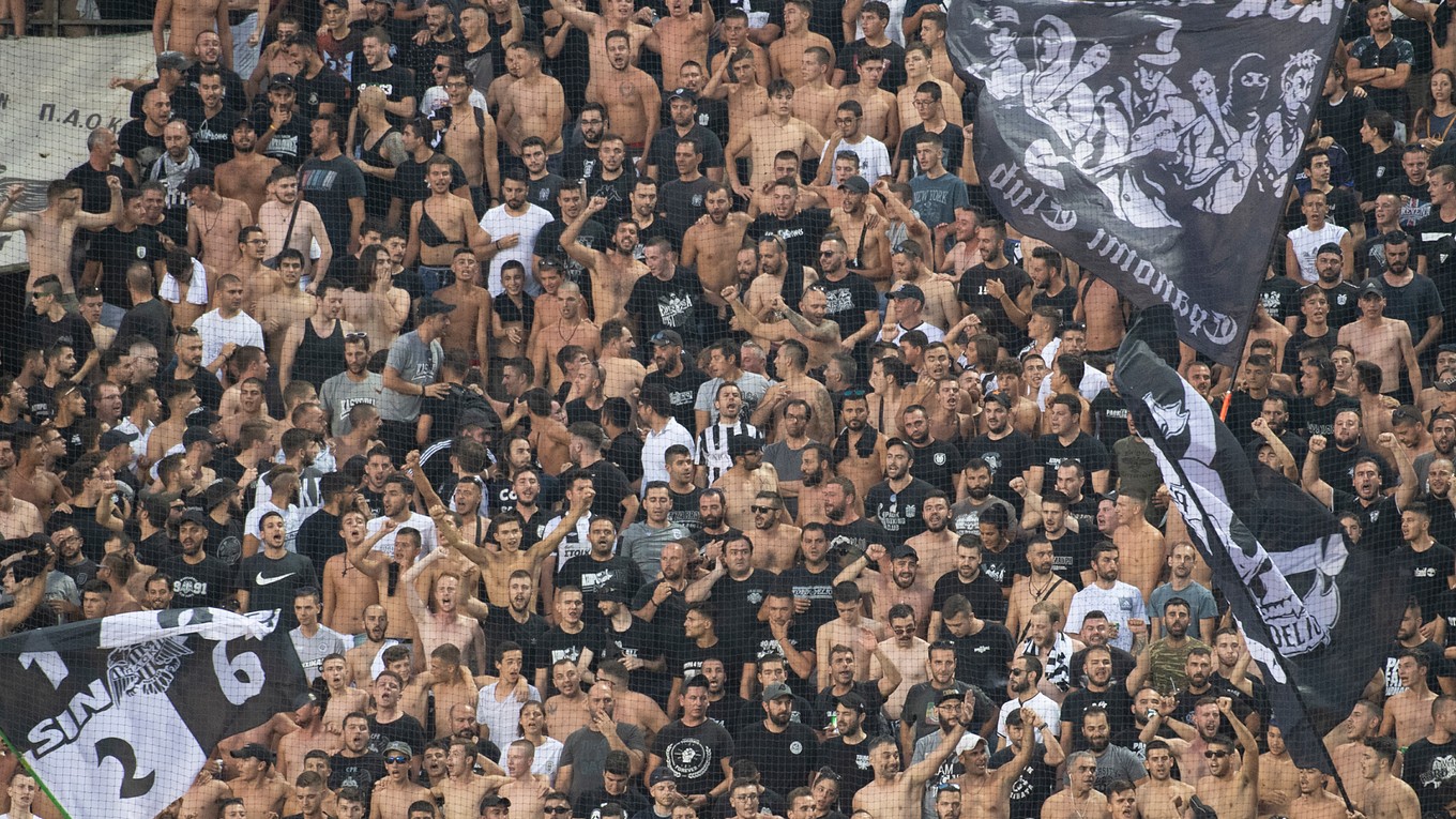 Fanúšikovia PAOK Solún - ilustračná fotografia.