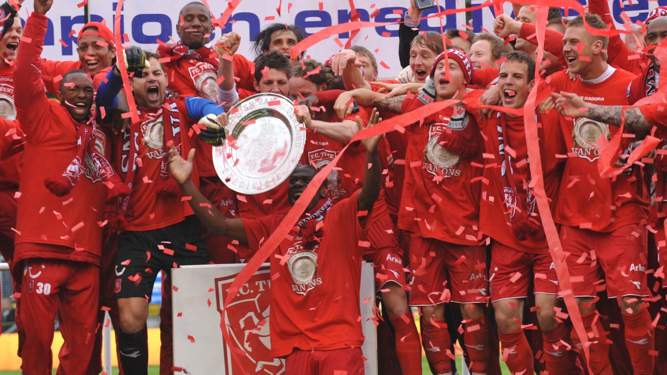 Futbalisti Twente Eschede po triumfe v roku 2010.