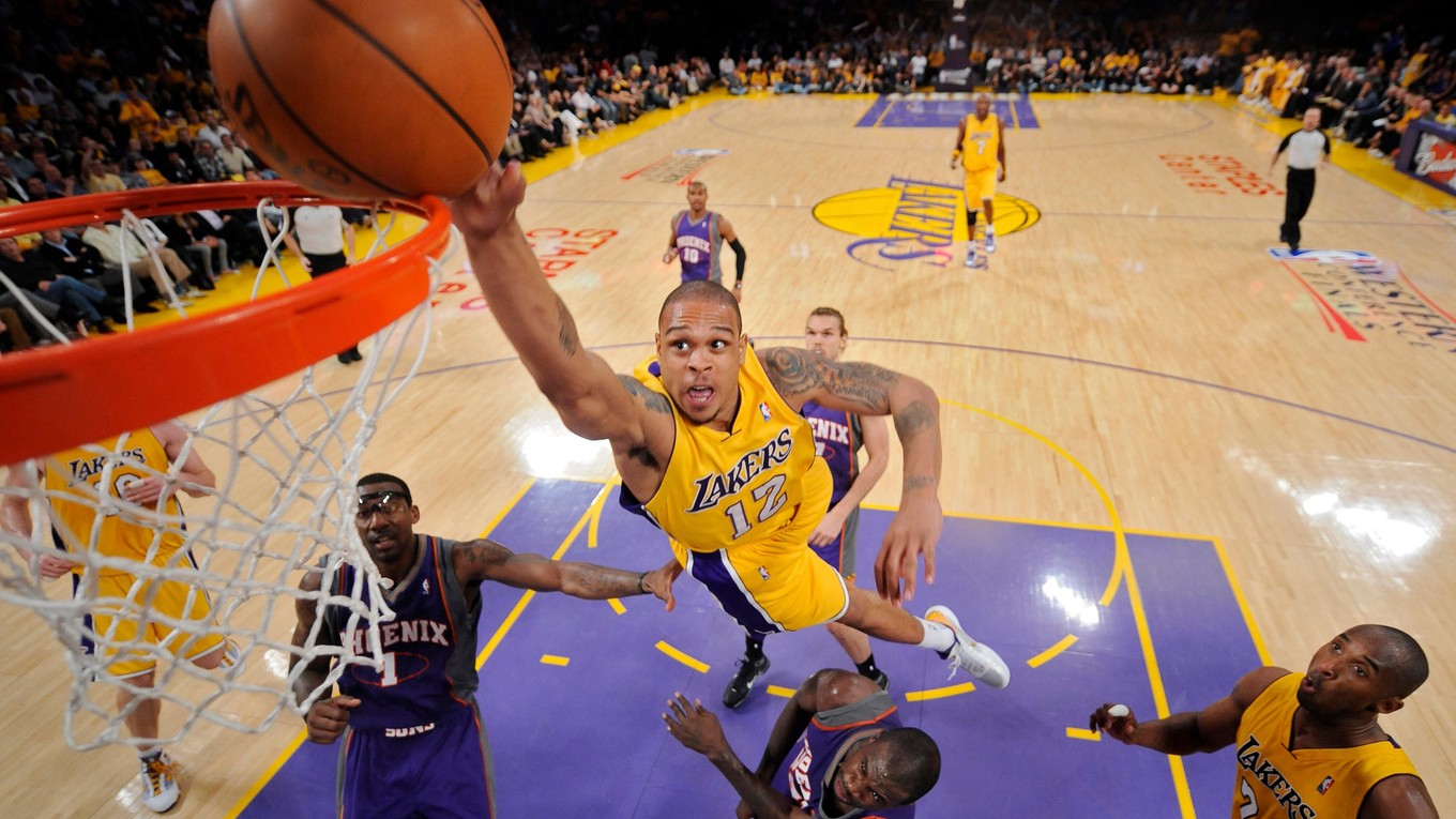 Na archívnej snímke zo 17. mája 2010 basketbalista Los Angeles Lakers Shannon Brown.