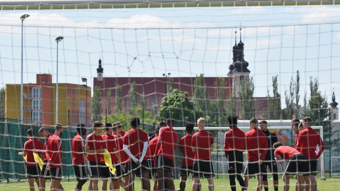Hráči FC Spartak Trnava počas spoločného tréningu.