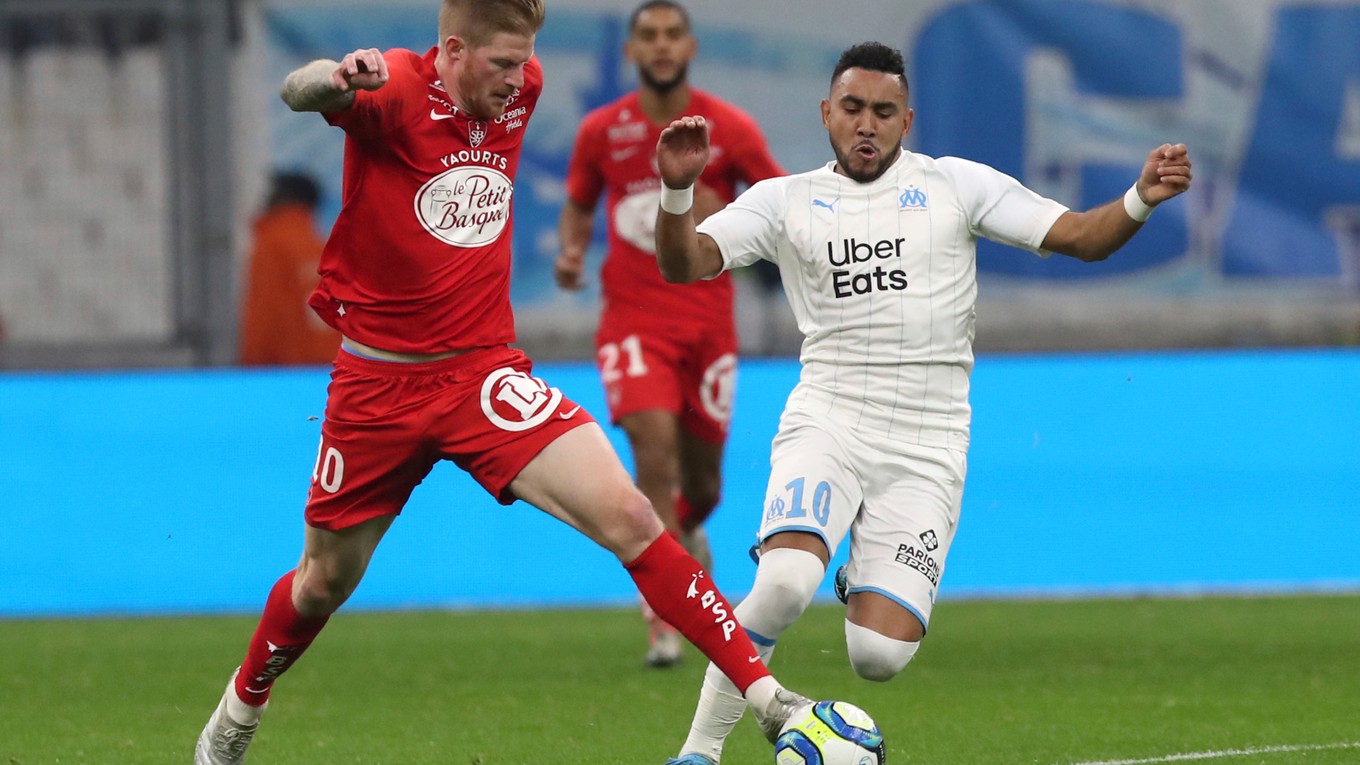 Zo zápasu Olympique Marseille - Stade Brest. (Ilustračná snímka)
