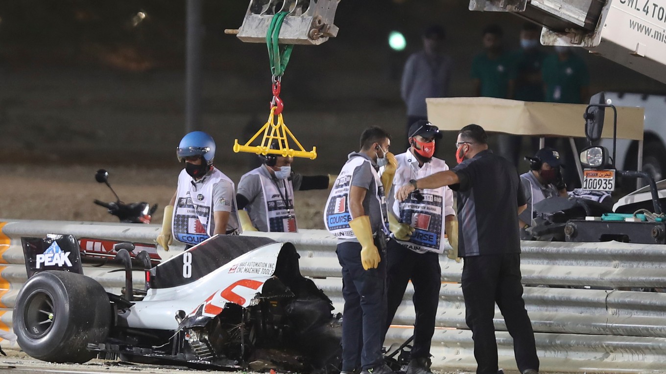 Hrôzostrašná nehoda Romaina Grosjeana. 