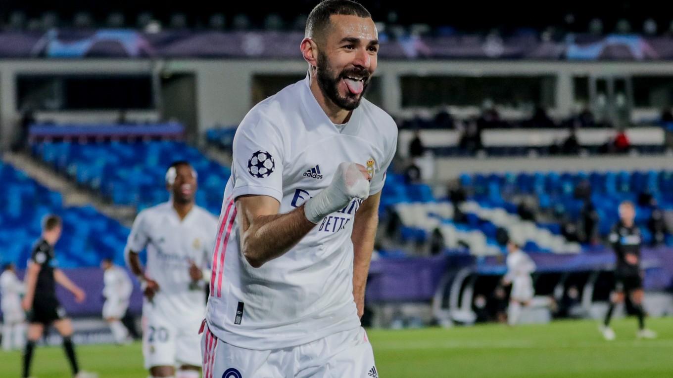 Karim Benzema po strelenom góle.