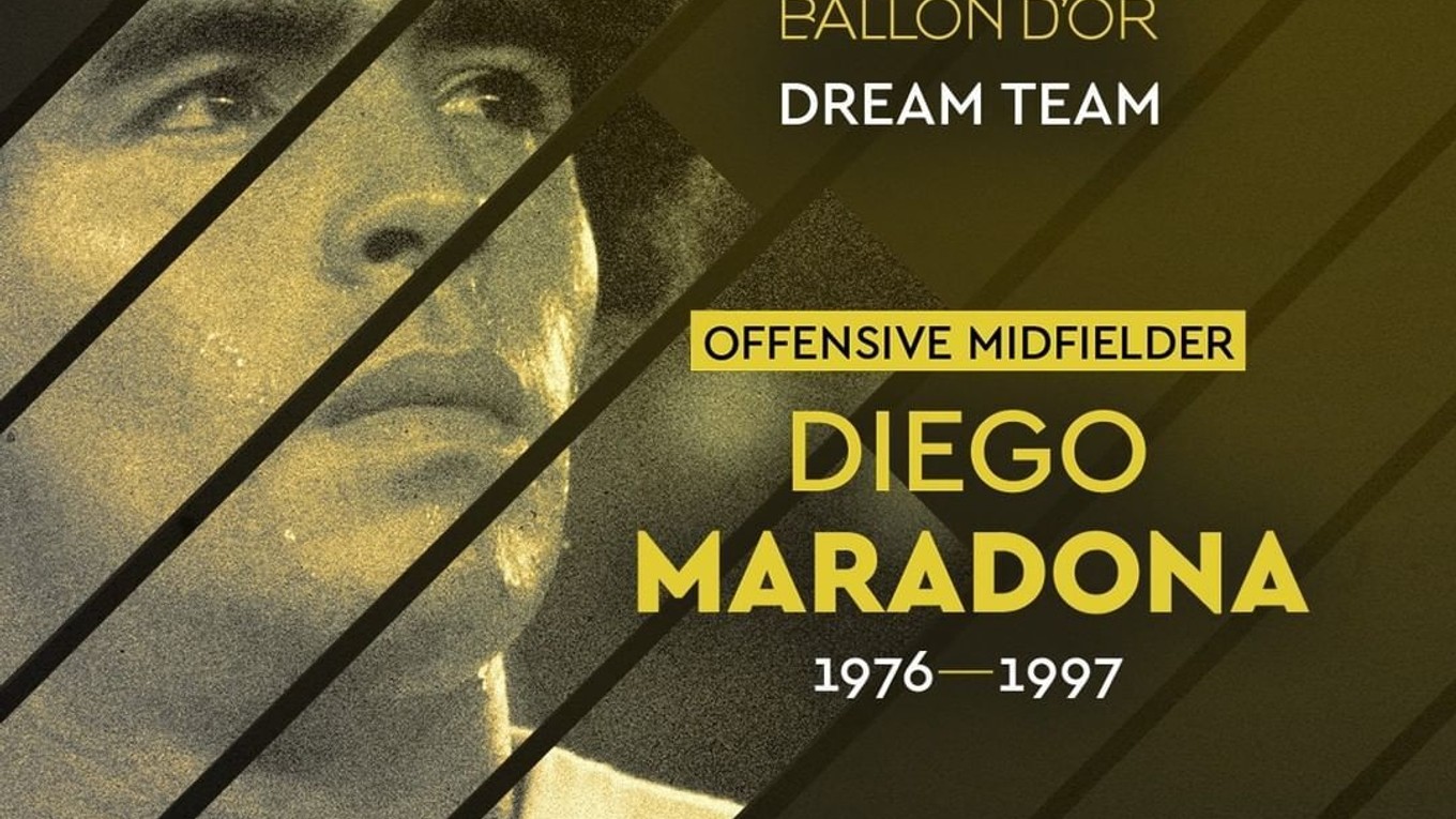 Diego Maradona je v tíme snov podľa magazínu France Football.