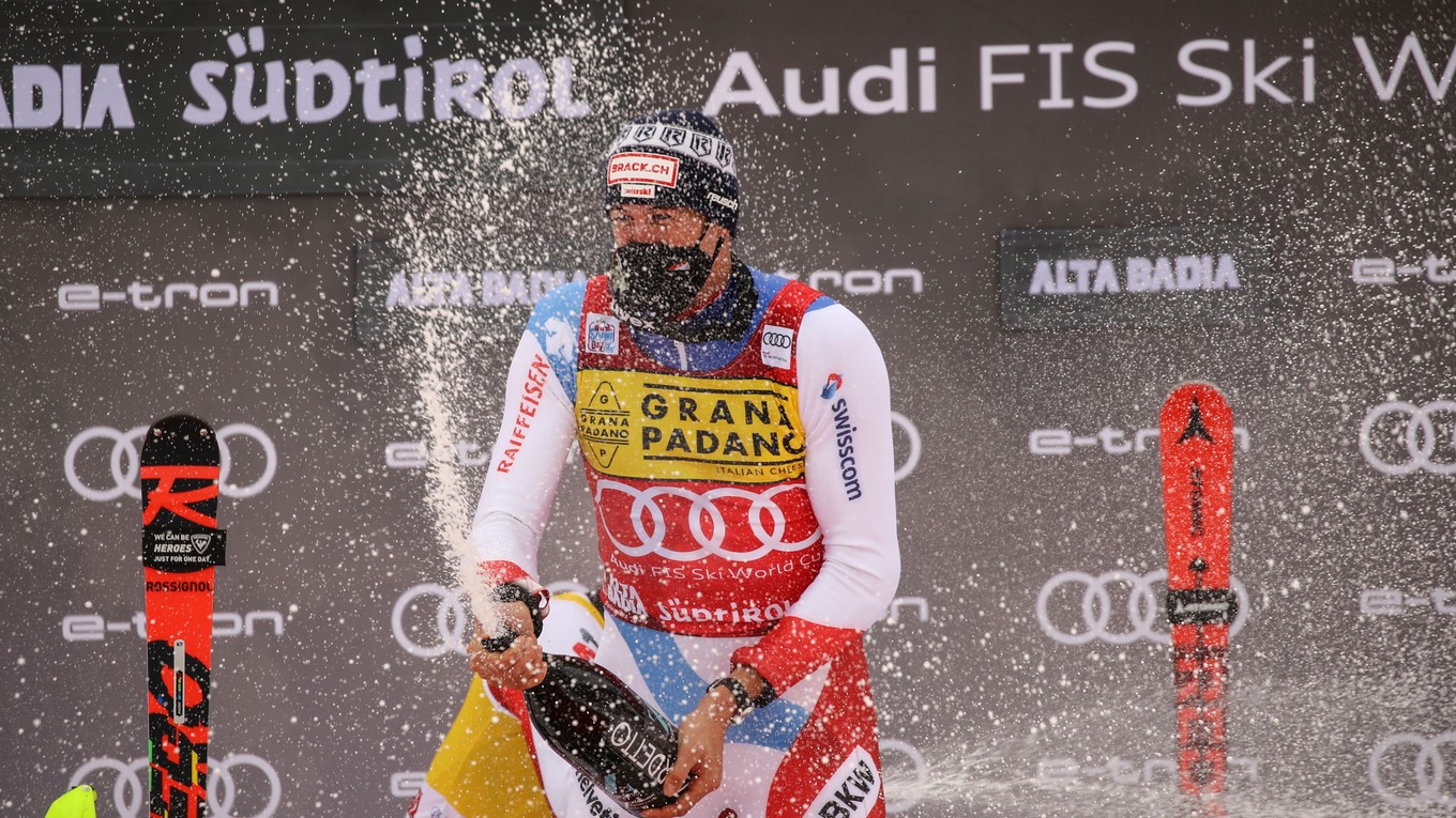 Ramon Zenhäusern vyhral slalom v Alta Badia.