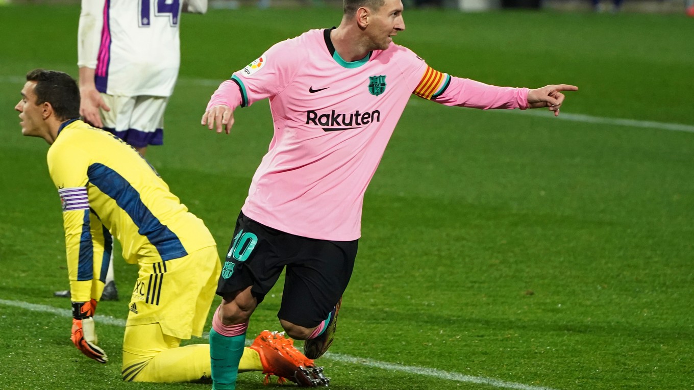 Argentínčan Lionel Messi sa teší zo streleného gólu.