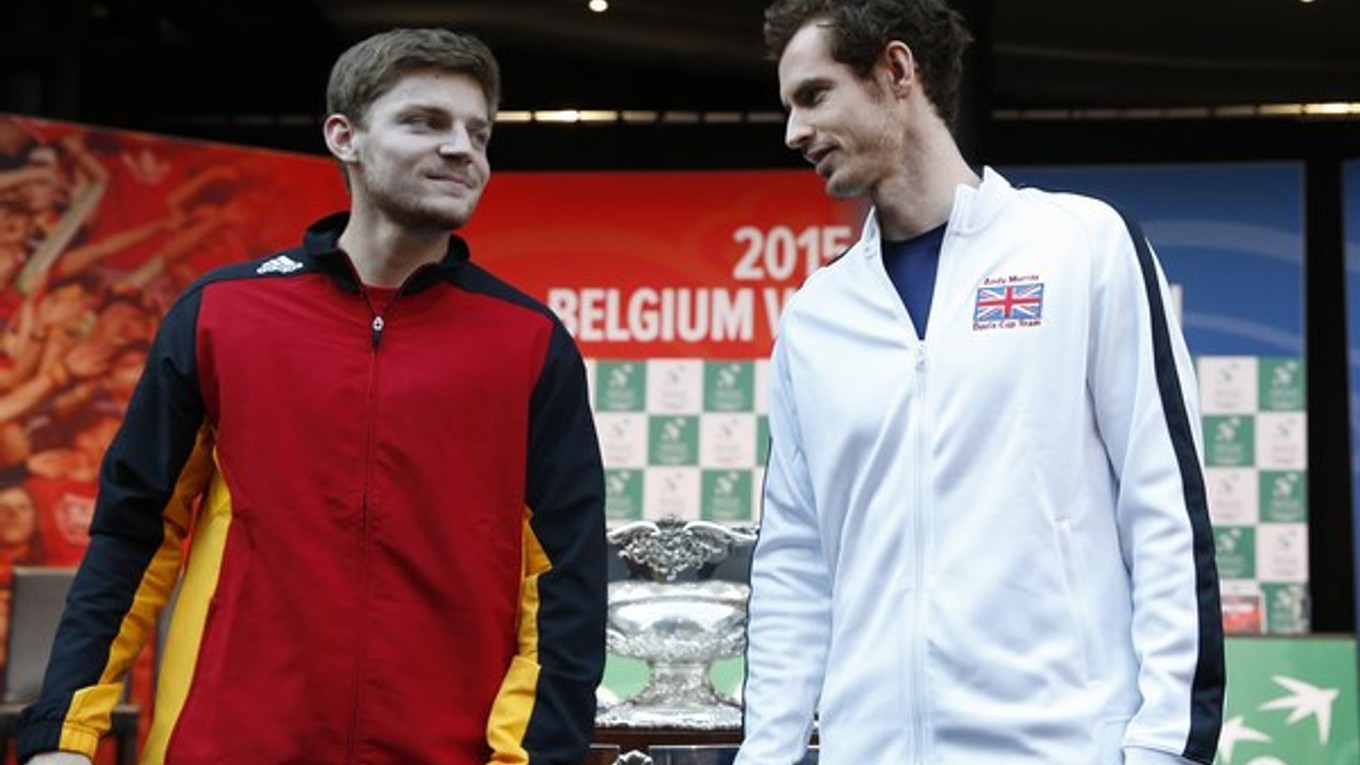 Jednotkami tímov sú David Goffin (vľavo) a Andy Murray.