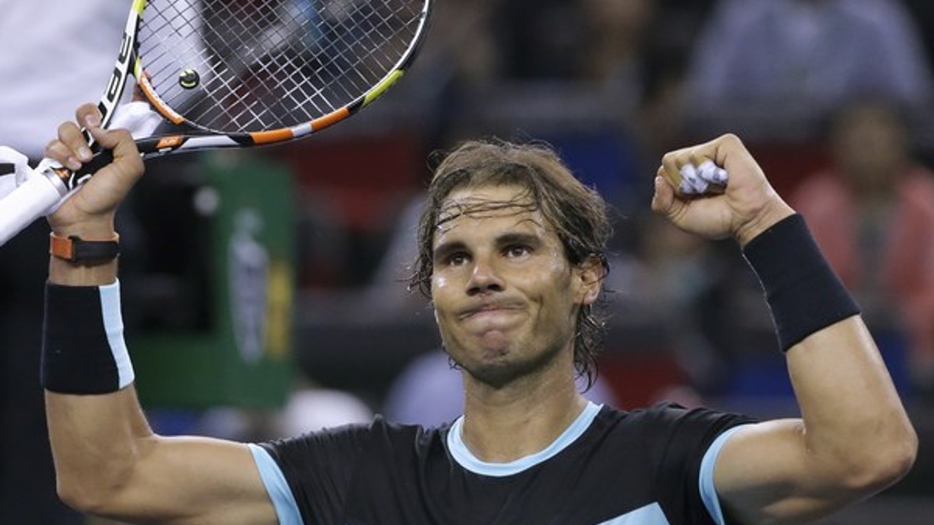 Rafael Nadal sa teší z víťazstva nad Stanom Wawrinkom.