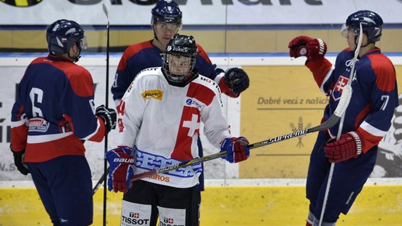 Pod oba slovenské góly sa podpísal Matej Paločko (uprostred).