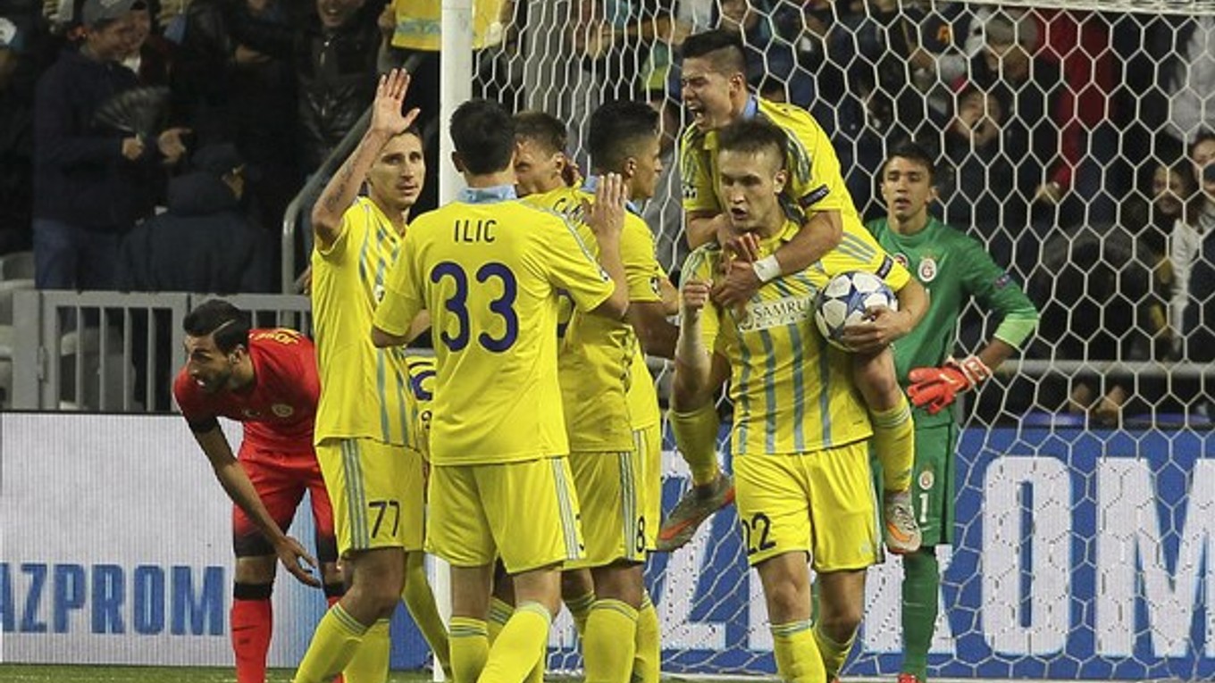 Z vyrovnania mali futbalisti Astany obrovskú radosť.