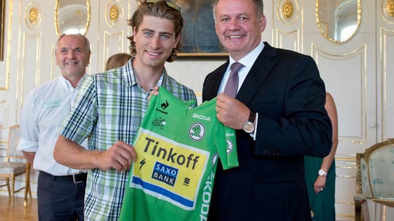 Peter Sagan sa vo štvrtok stretol aj s prezidentom Andrejom Kiskom.