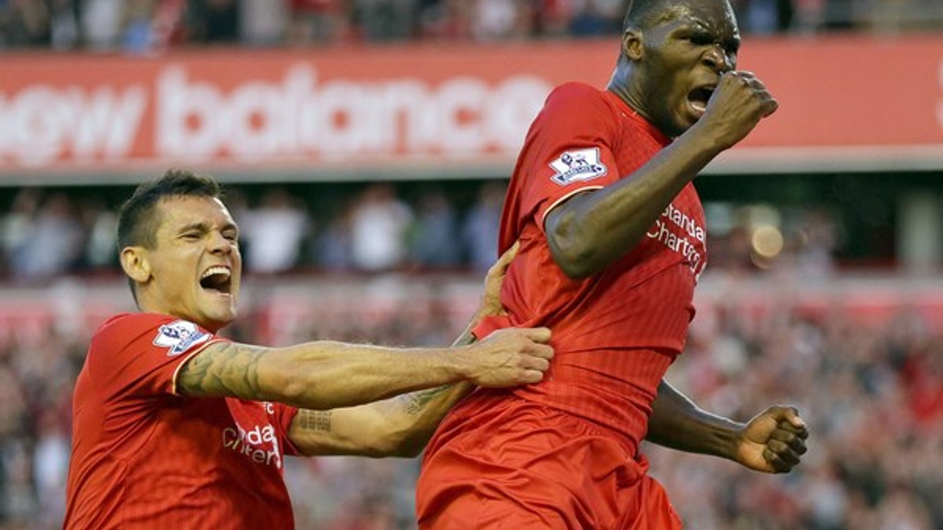 O víťazstve Liverpoolu v druhom kole Premier League nad Bournemouthom rozhodol Christian Benteke (vpravo).