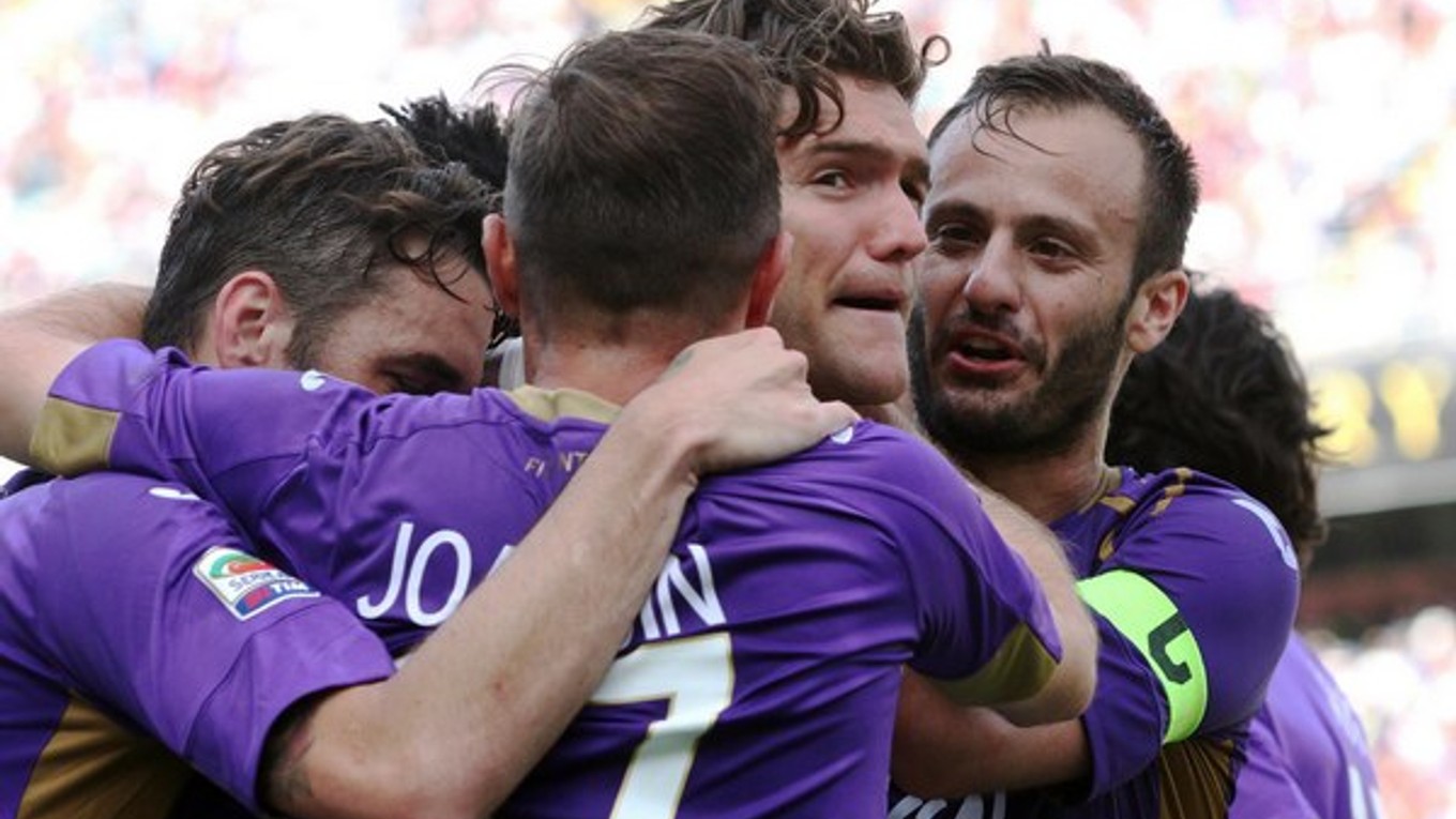 Radosť futbalistov Fiorentiny.