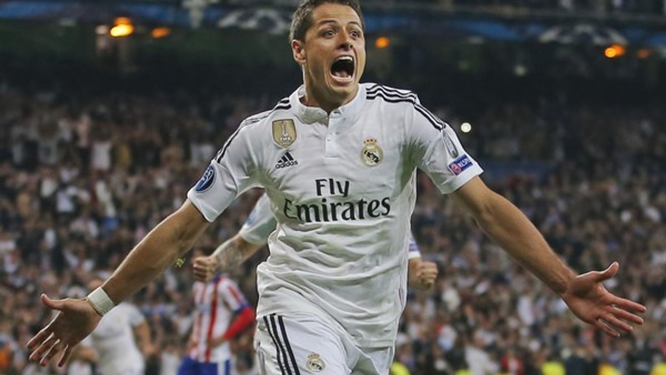 Javier Hernandez bol hlavnou postavou Realu pri postupe mužstva do semifinále Ligy majstrov cez Atletico Madrid.