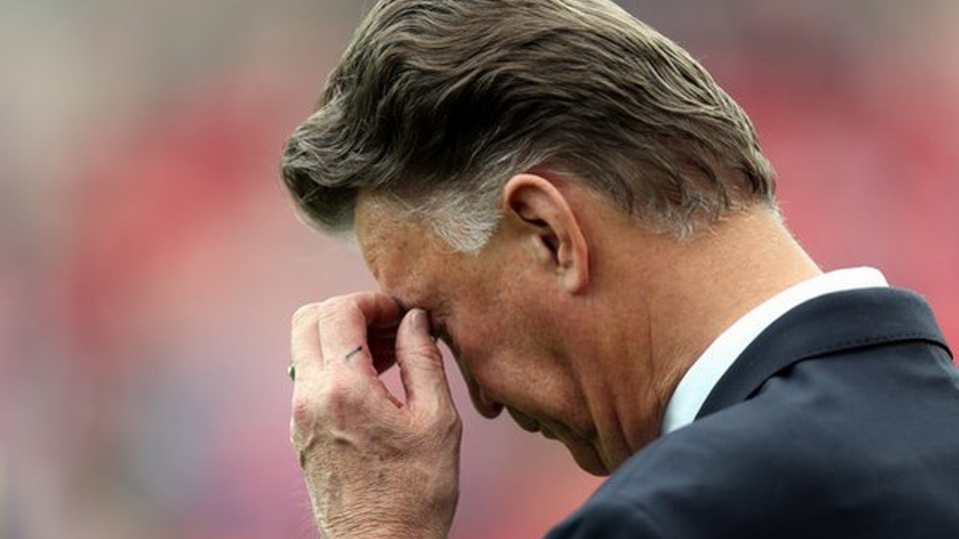 Tréner United van Gaal.